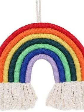 Rainbow Wall Hanging - Multicolor Cotton Macramé